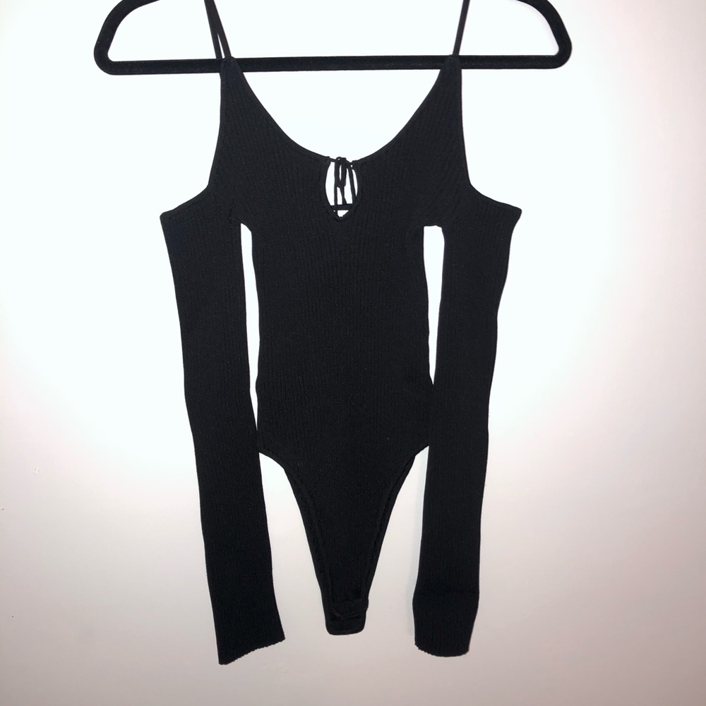 Black long sleeve bodysuit